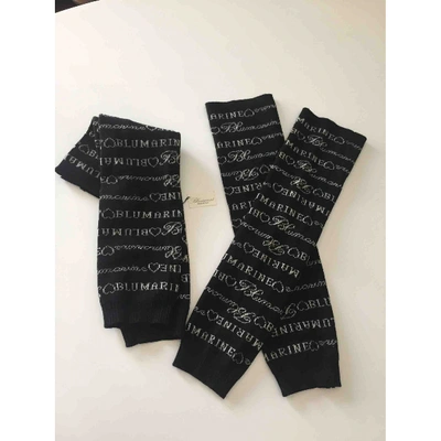 Pre-owned Blumarine Wool Gloves In Black