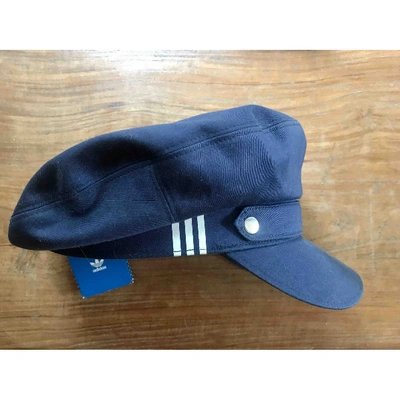 Pre-owned Adidas Originals Blue Cotton Hat