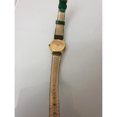 Pre-owned Gucci Diamantissima Green Steel Watch