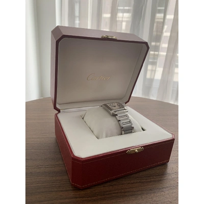 Pre-owned Cartier Tank Française Silver Steel Watch