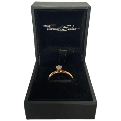 Pre-owned Thomas Sabo Pink Gold Plated Ring
