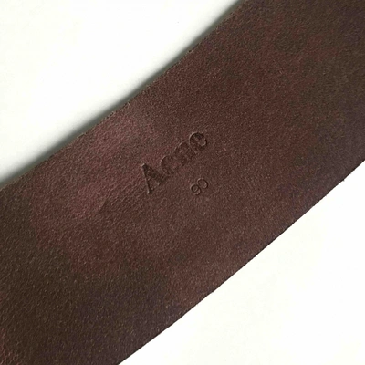 Pre-owned Acne Studios Leather Belt In Brown