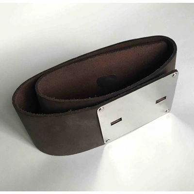 Pre-owned Acne Studios Leather Belt In Brown