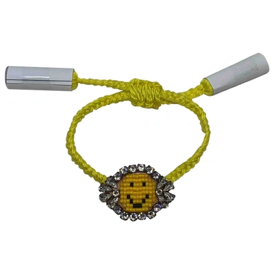 Pre-owned Shourouk Crystal Bracelet In Yellow