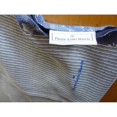 Pre-owned Pierre-louis Mascia Blue Silk Scarf