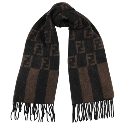 Pre-owned Fendi Wool Scarf In Brown