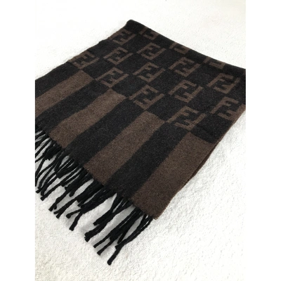 Pre-owned Fendi Wool Scarf In Brown