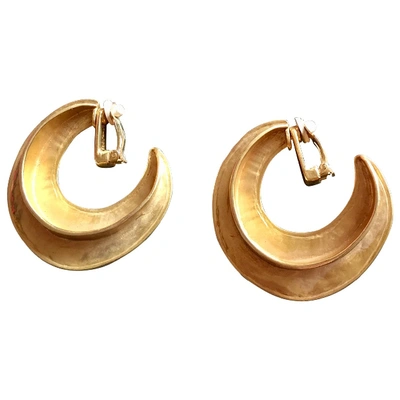 Pre-owned Saint Laurent Gold Metal Earrings