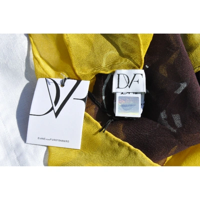 Pre-owned Diane Von Furstenberg Silk Scarf In Multicolour