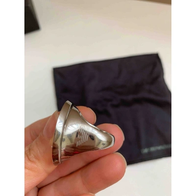 Pre-owned Emporio Armani Ring In Metallic