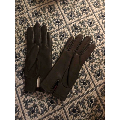 Pre-owned Givenchy Leather Gloves In Brown