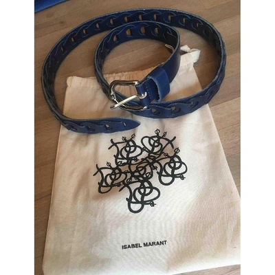 Pre-owned Isabel Marant Étoile Blue Leather Belt
