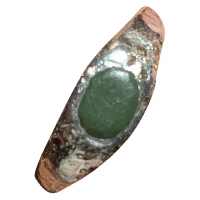 Pre-owned Pascale Monvoisin Silver Ring In Green