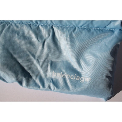 Pre-owned Balenciaga Scarf In Turquoise