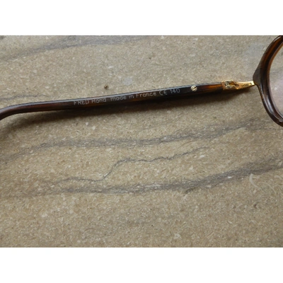 Pre-owned Fred Brown Wood Sunglasses