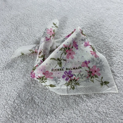 Pre-owned Pierre Balmain Silk Handkerchief In Pink