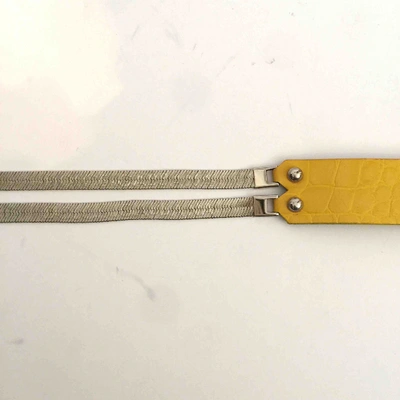DOLCE & GABBANA Pre-owned Leather Belt In Yellow