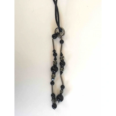 Pre-owned Chloé Leather Necklace In Black