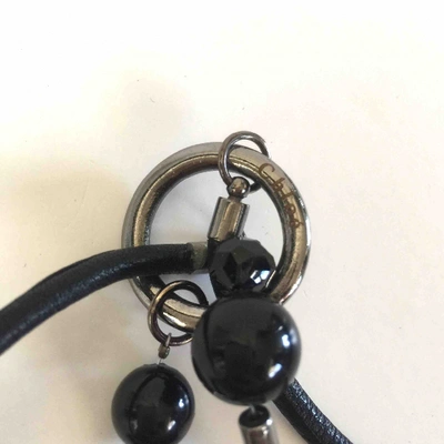 Pre-owned Chloé Leather Necklace In Black