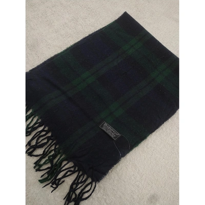 Pre-owned Burberry Wool Scarf In Green