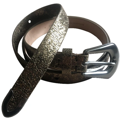 Pre-owned Brunello Cucinelli Leather Belt In Gold