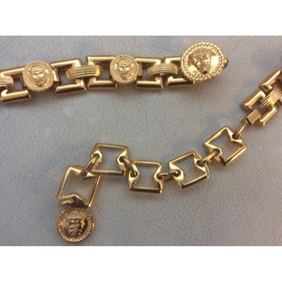 Pre-owned Versace Belt In Gold