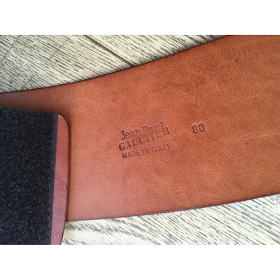 Pre-owned Jean Paul Gaultier Leather Belt In Brown