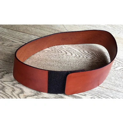 Pre-owned Jean Paul Gaultier Leather Belt In Brown