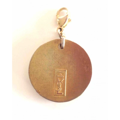 Pre-owned Saint Laurent Bag Charm In Gold