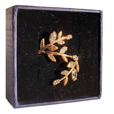 Pre-owned Swarovski Gold Gold Plated Ring