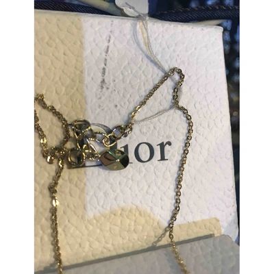 Pre-owned Dior Oblique Necklace In Gold