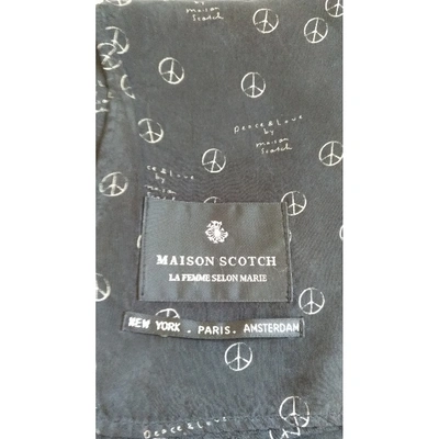 Pre-owned Maison Scotch Silk Neckerchief In Black