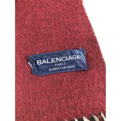 Pre-owned Balenciaga Wool Scarf In Multi