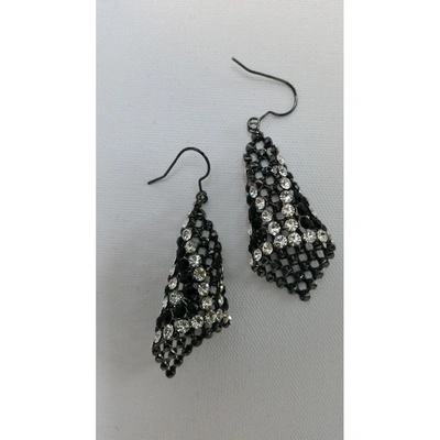 Pre-owned Swarovski Fit Black Crystal Earrings