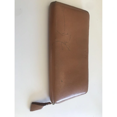 Pre-owned Smythson Leather Wallet In Camel