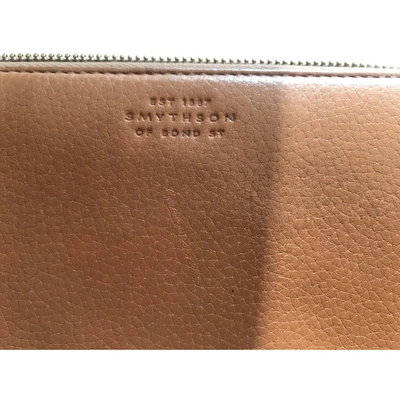 Pre-owned Smythson Leather Wallet In Camel