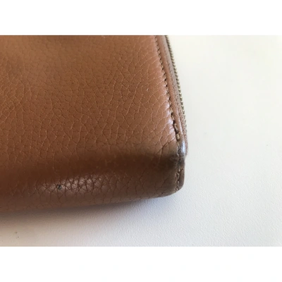 Pre-owned Smythson Leather Wallet In Camel