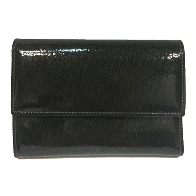 Pre-owned Dior Patent Leather Wallet In Green