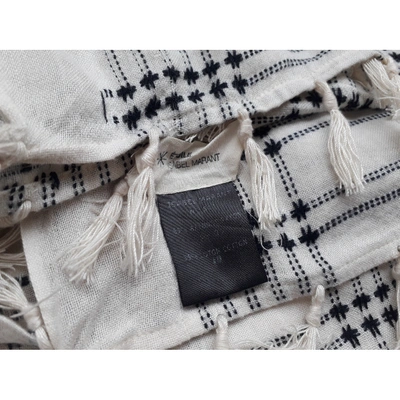 Pre-owned Isabel Marant Étoile White Cotton Scarf