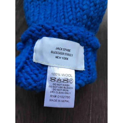 Pre-owned Jack Spade Wool Gloves In Blue