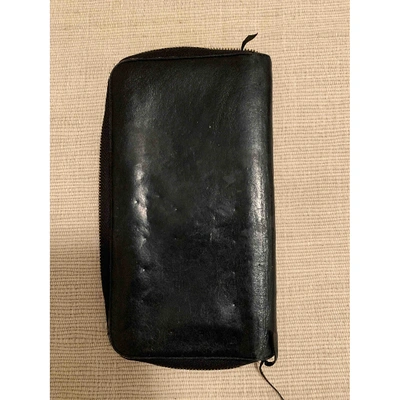 Pre-owned Balenciaga Black Leather Wallet