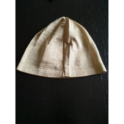 Pre-owned Just Cavalli Wool Beanie In Gold