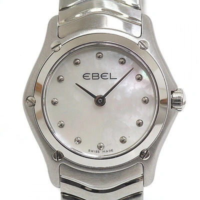 Pre-owned Ebel Wave Silver Steel Watch