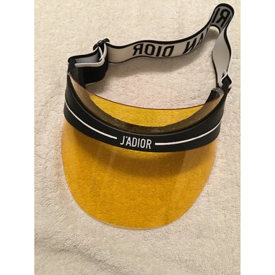 Pre-owned Dior Cap In Yellow