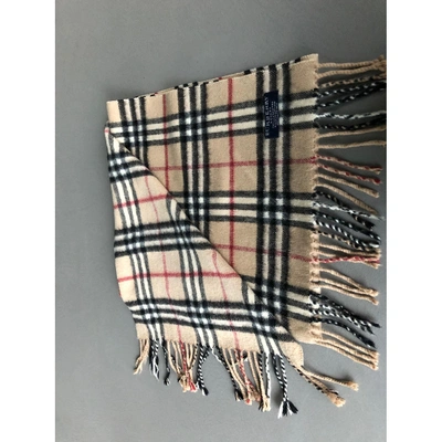 Pre-owned Burberry Beige Cashmere Scarf