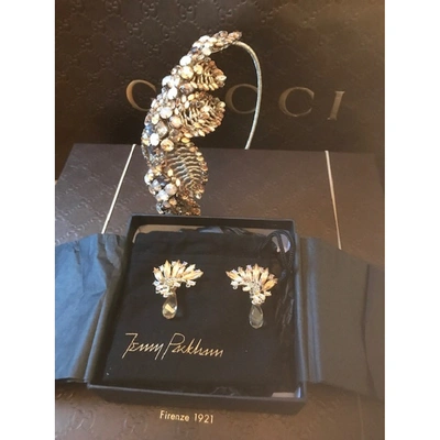Pre-owned Jenny Packham Crystal Jewellery Set In Gold