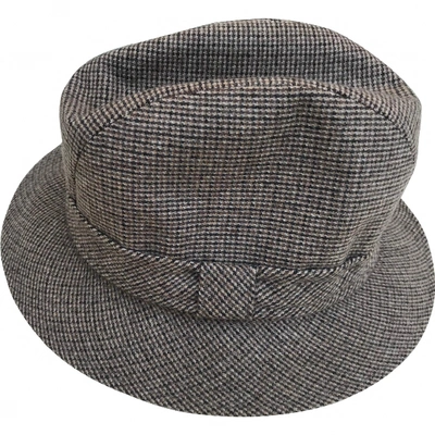 Pre-owned Borsalino Wool Hat In Brown