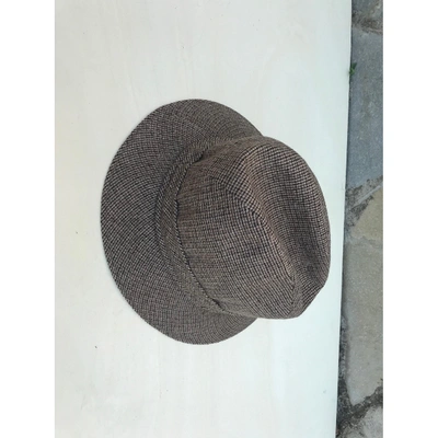 Pre-owned Borsalino Wool Hat In Brown