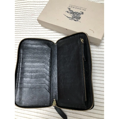 Pre-owned Burberry Leather Wallet In Black