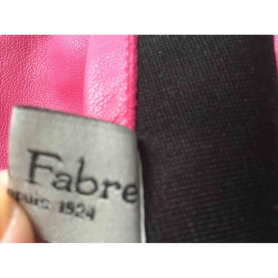 Pre-owned Maison Fabre Leather Gloves In Pink